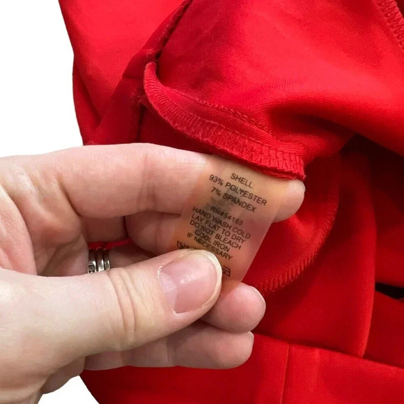 Calvin Klein Fire Red Embellished Scuba Sheath Dress 4 - Picture 4 of 4